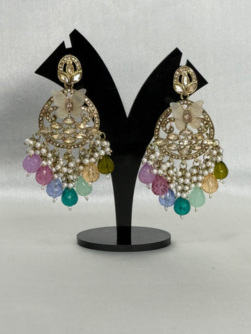 Butterfly Multicolor Chandbali Earrings