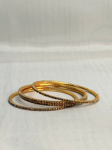 Golden Glow Bangles-1 Set, 4 Piece