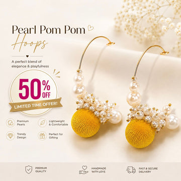 50% off special collection | pearl hoops earrings |llb0136