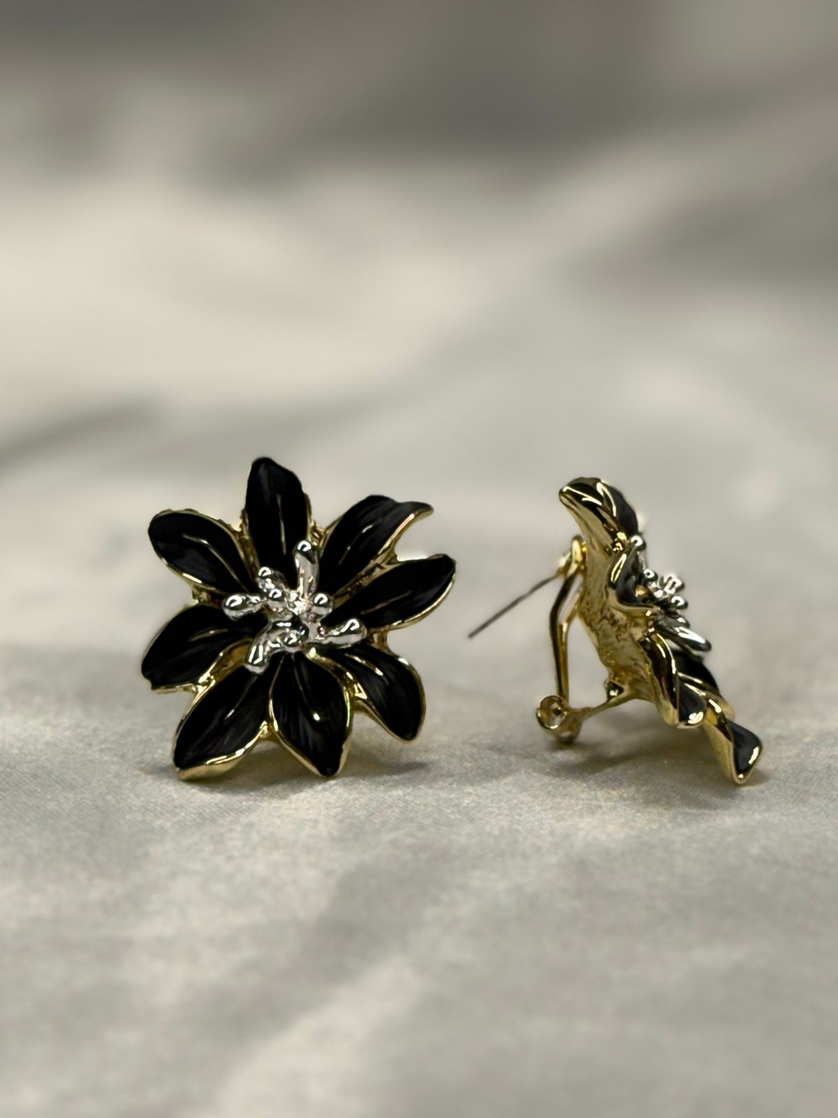 daily use anti tarnish  black flower necklace, llb570