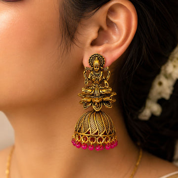 Lakshmi Temple Jhumka Earrings | llb042