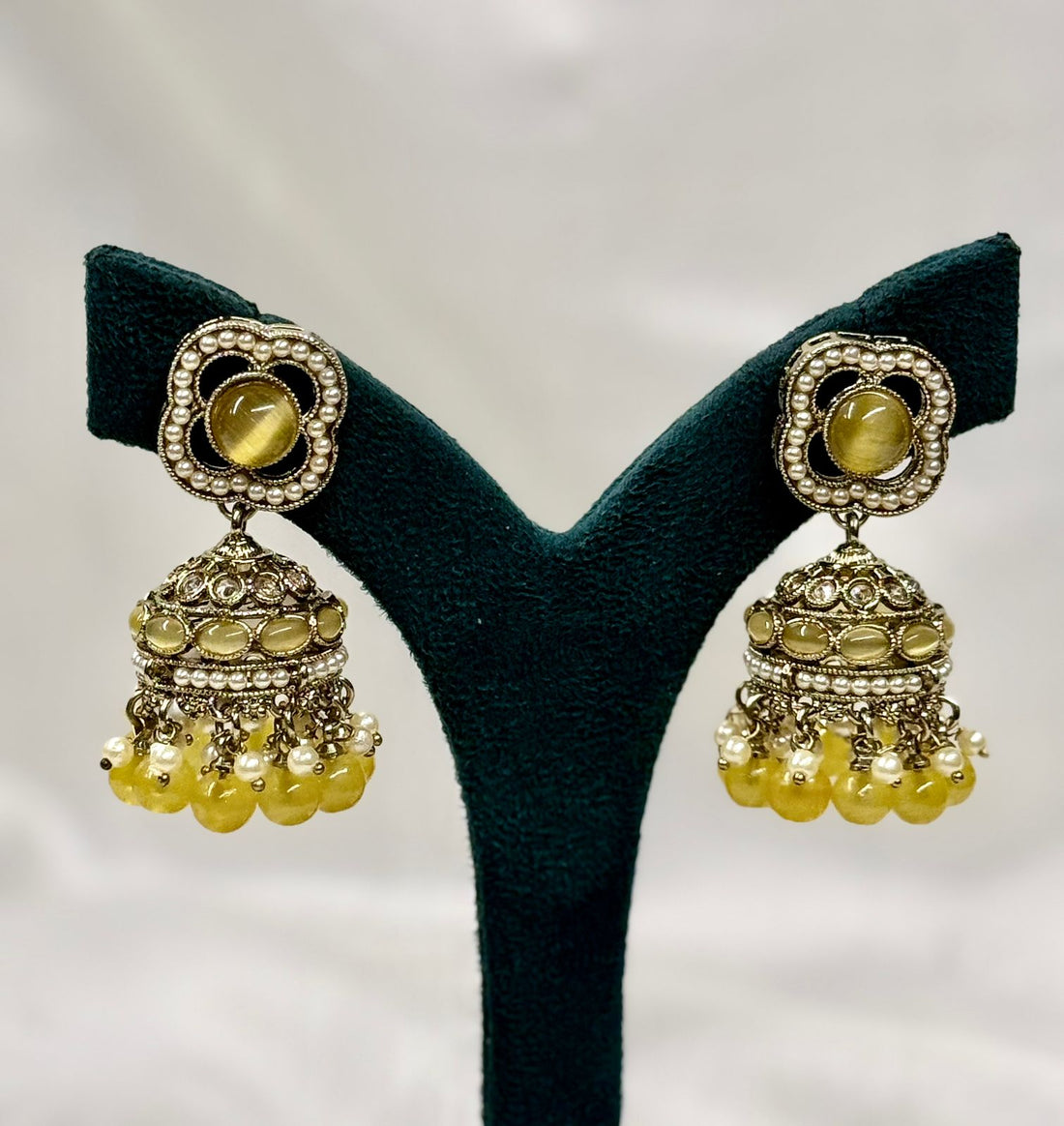 Yello stone party waer jhumaka| mehandhi Finish433