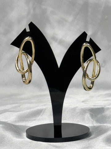Gold Abstract Link Earrings for Women,llb571