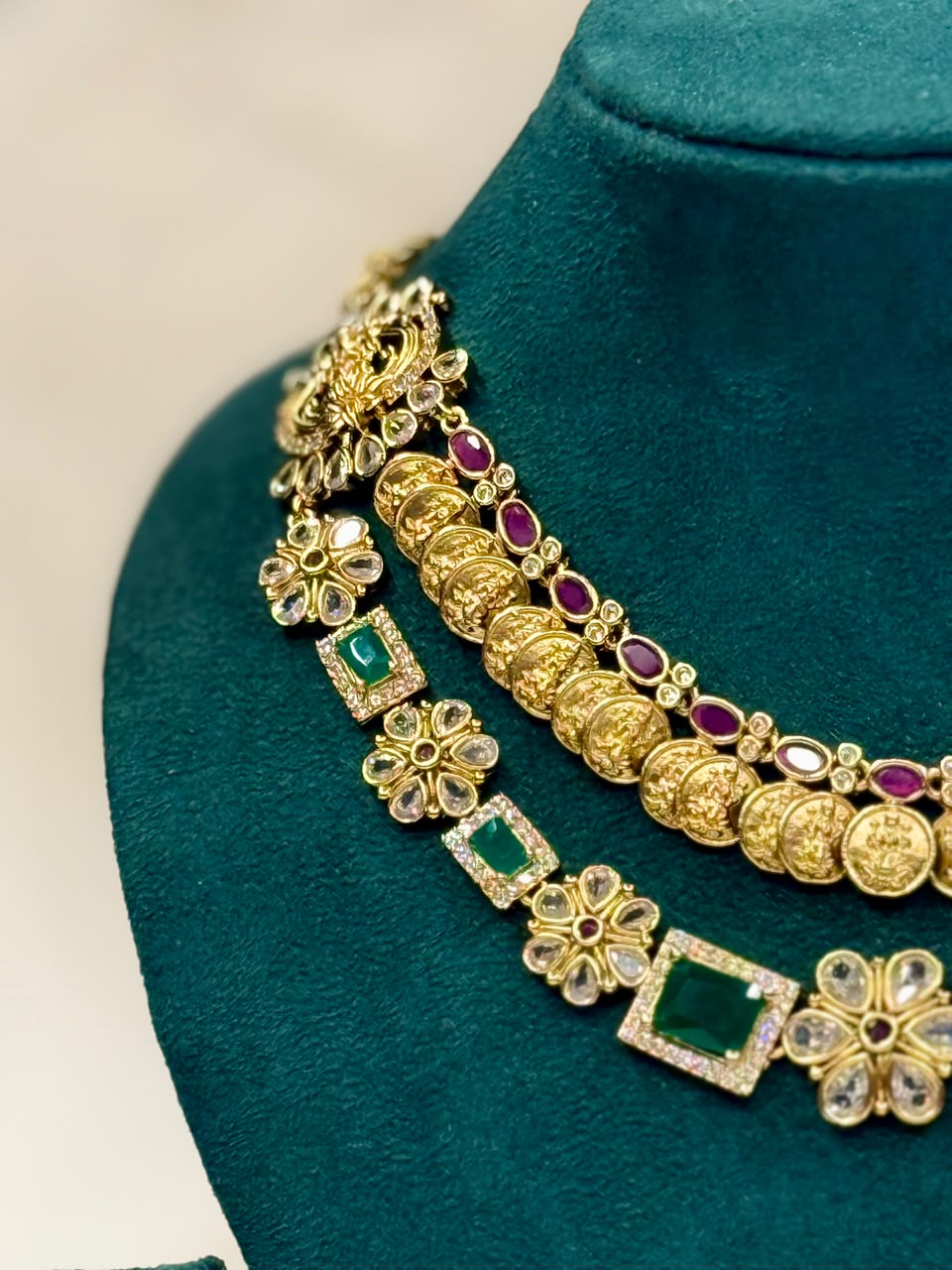 Lakshmi Coin Layered Necklace Set |  ALOA9