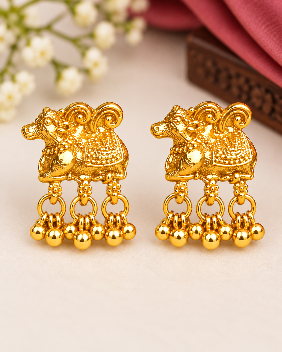 Temple Bridal Nandi Chocker & Long Chain Set | ONK302