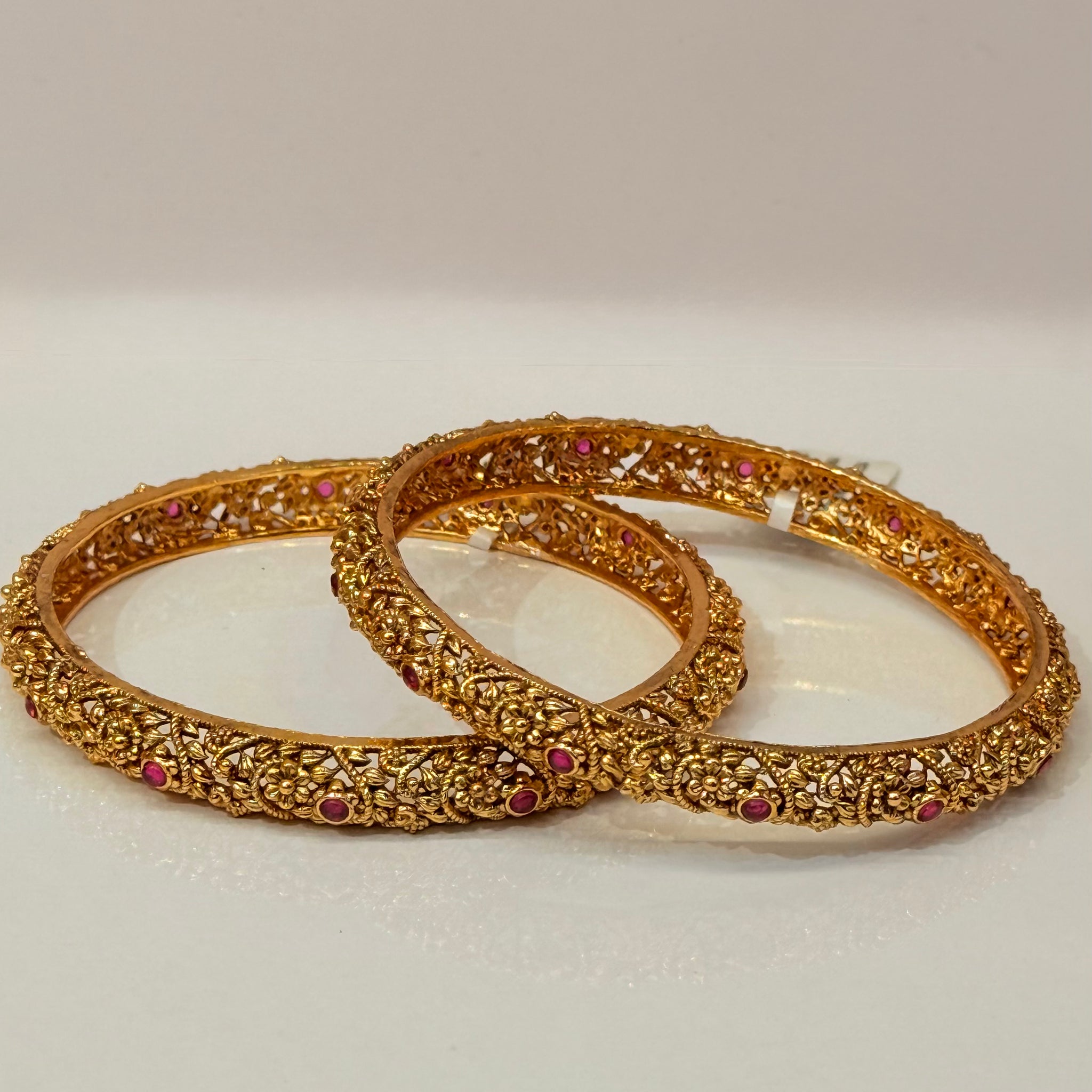 Ruby Floral Bangles - 1 piece