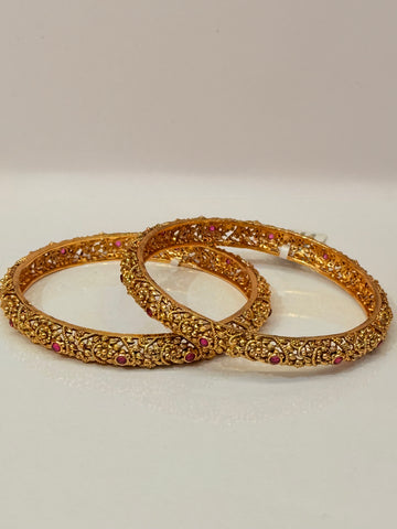 Ruby Floral Bangles - 1 piece