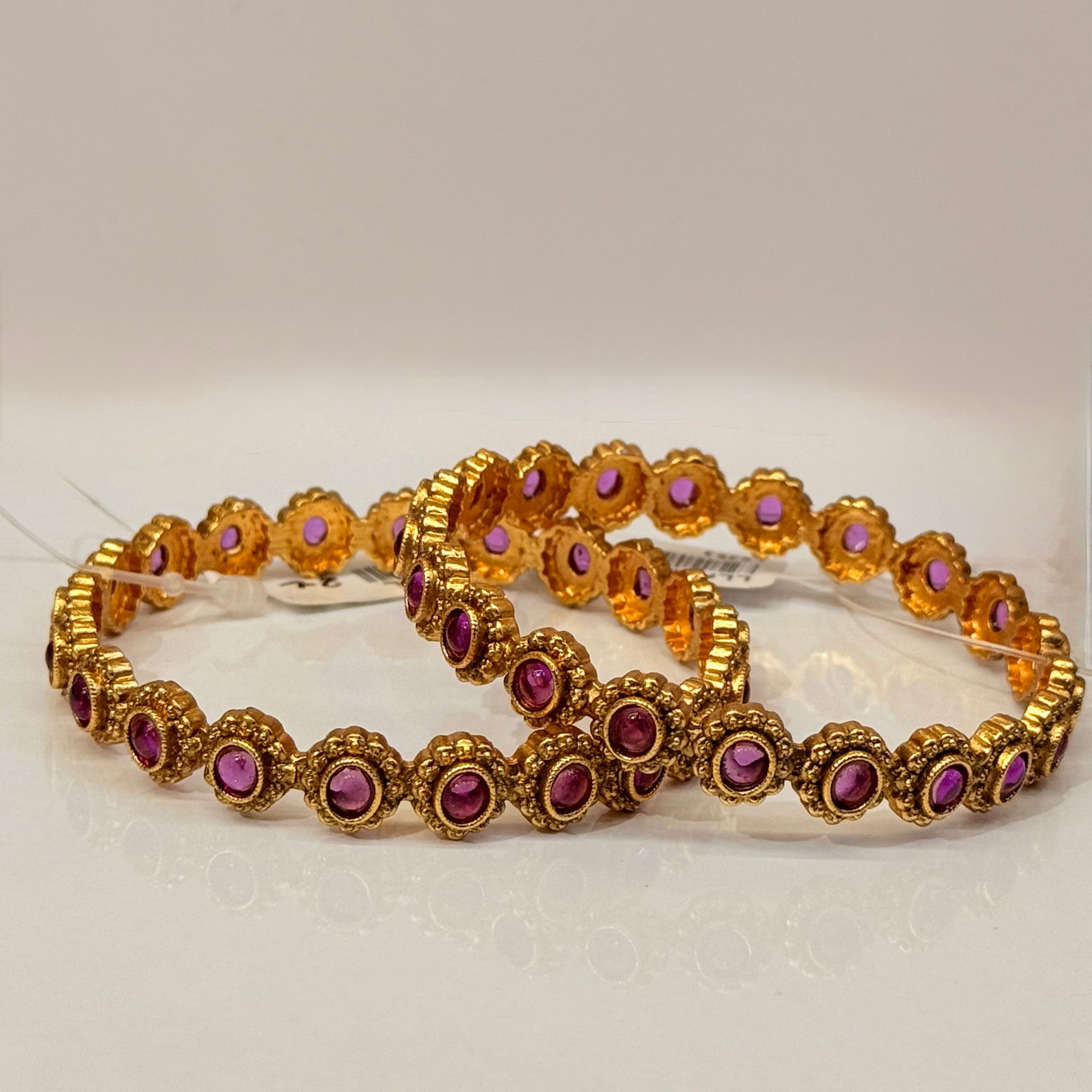 Antique Purple Stone Bangle - 1 piece