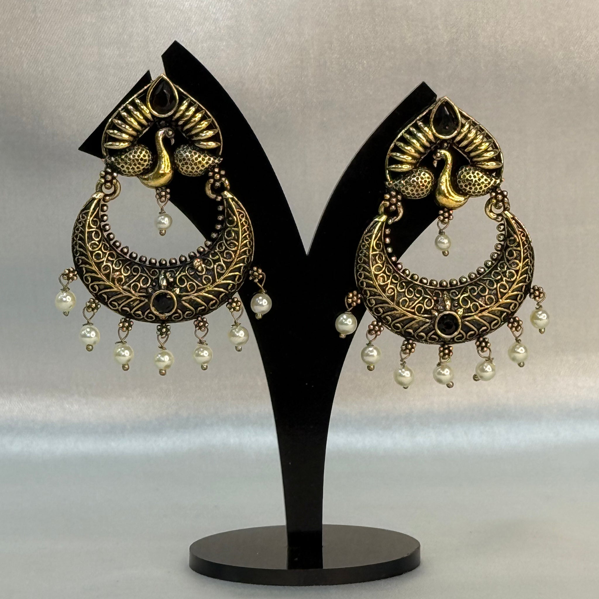 Gold Plated Chandbali Earrings