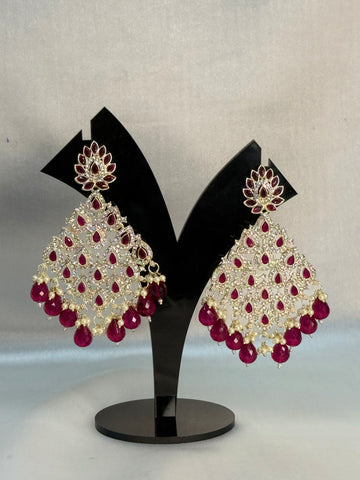 Ruby Wine Chandelier Earrings