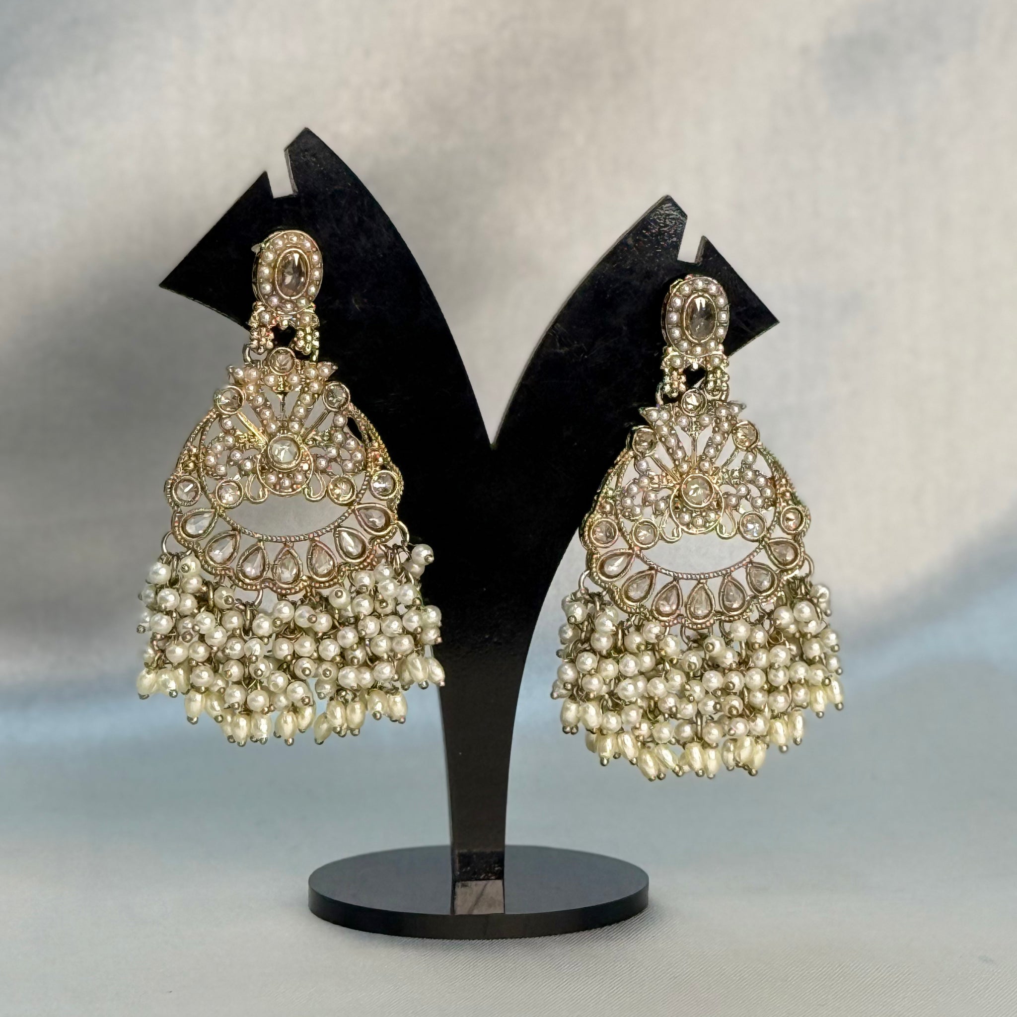Pearl Polki  Earrings