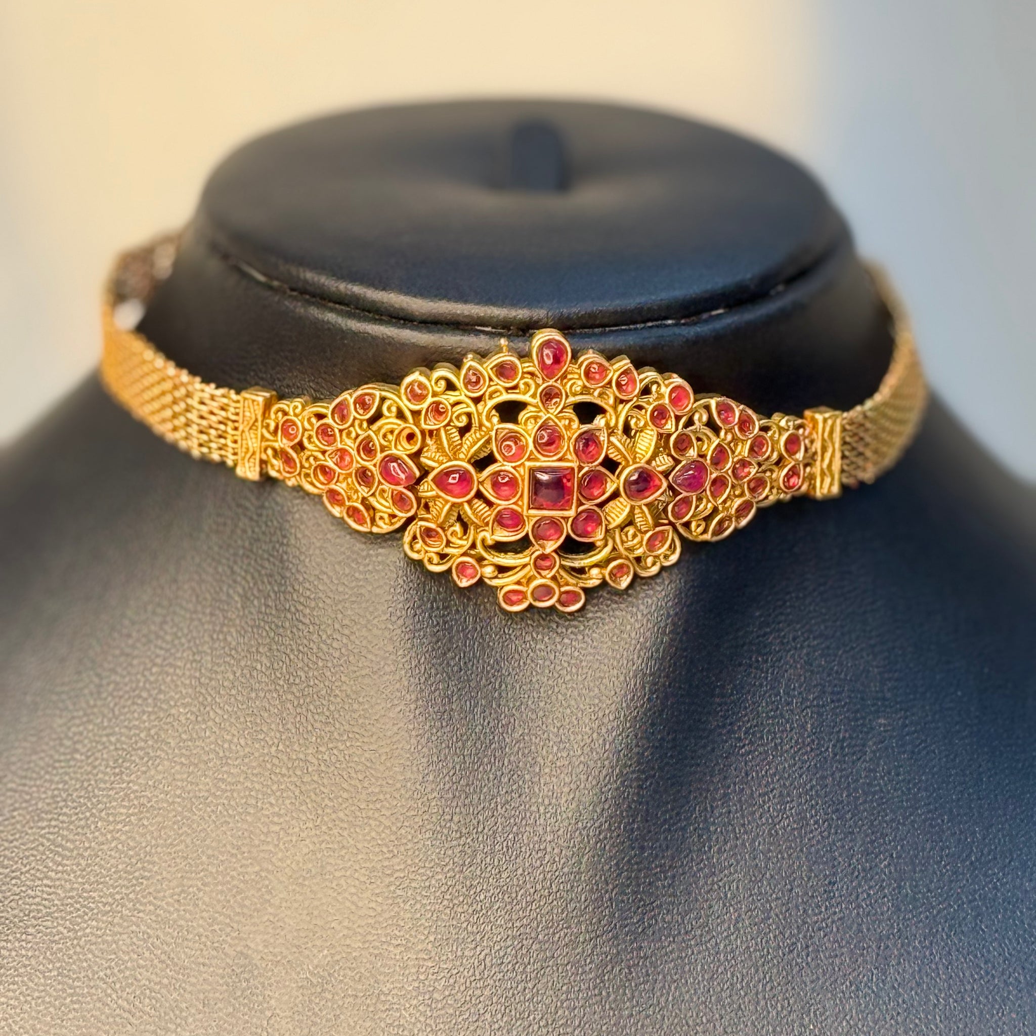 Ruby Floral Choker