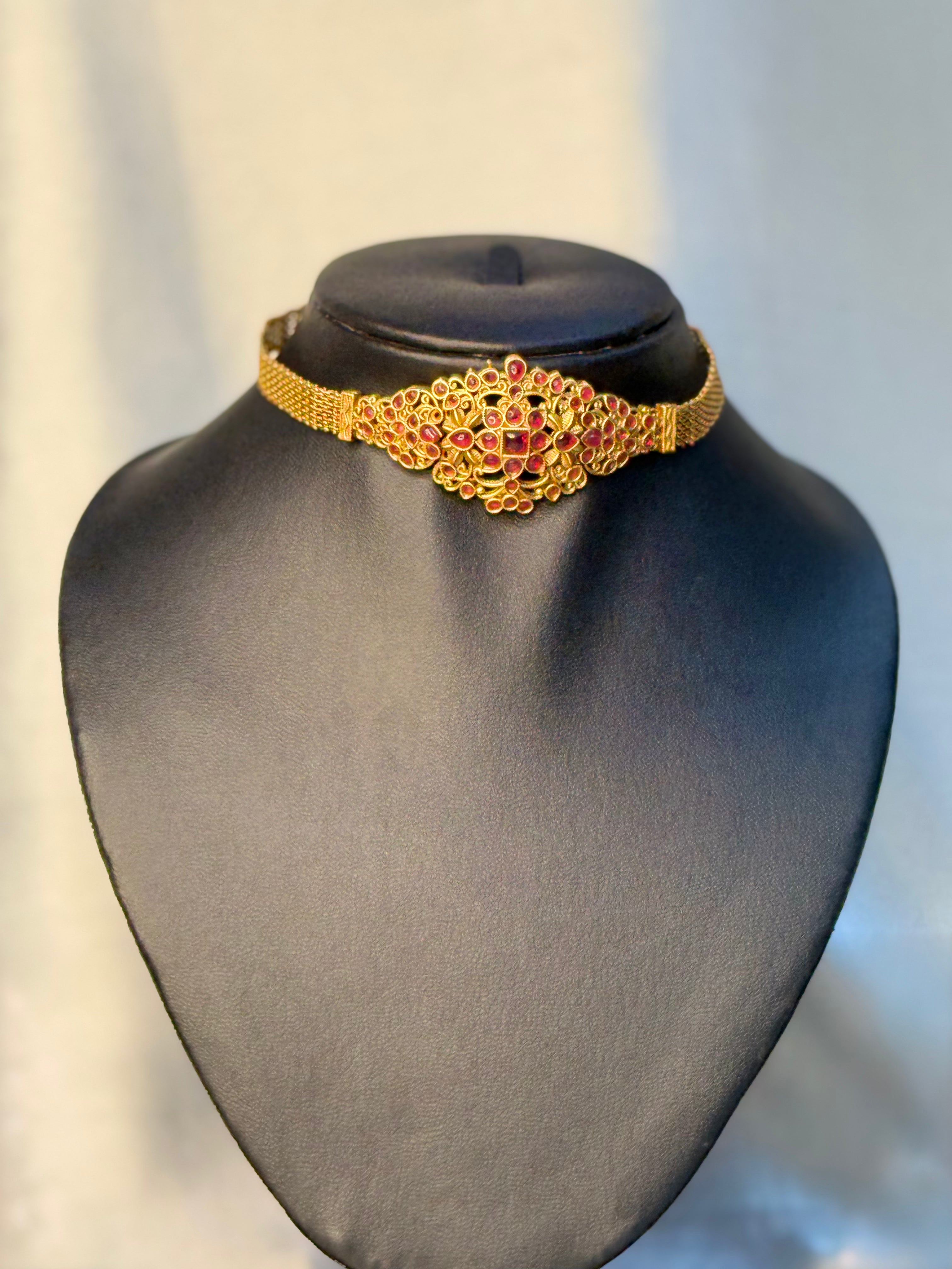 Ruby Floral Choker