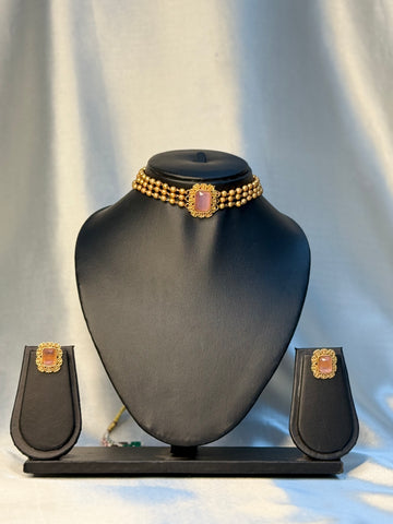 Pink Stone Choker