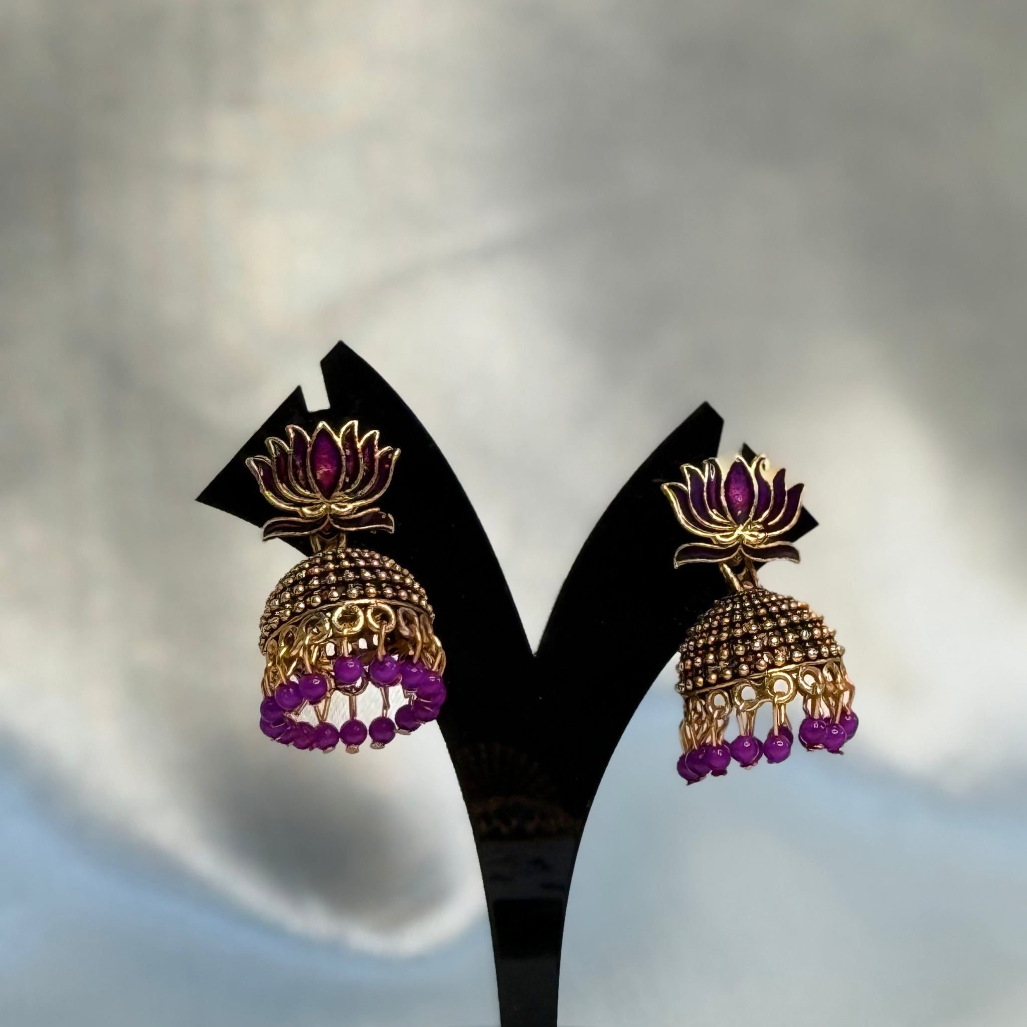 Lotus Jhumkas