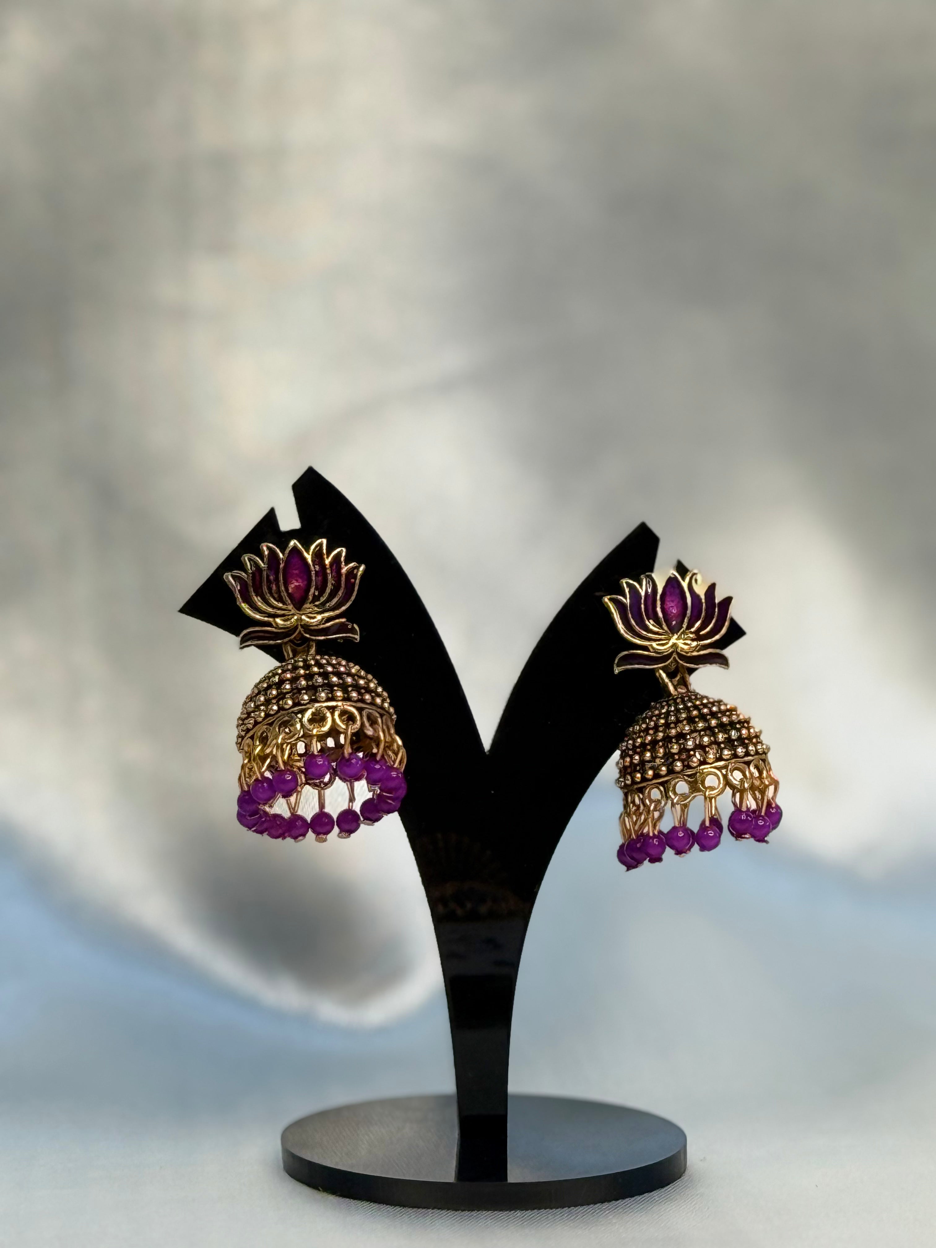 Lotus Jhumkas