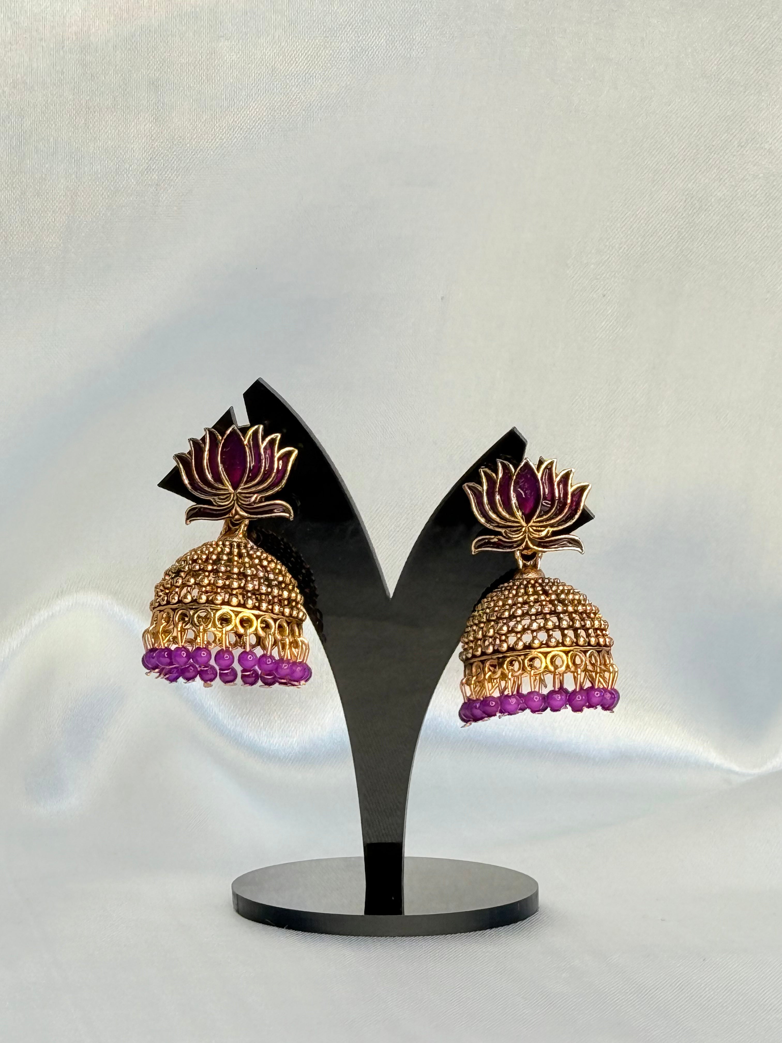 Lotus Jhumkas