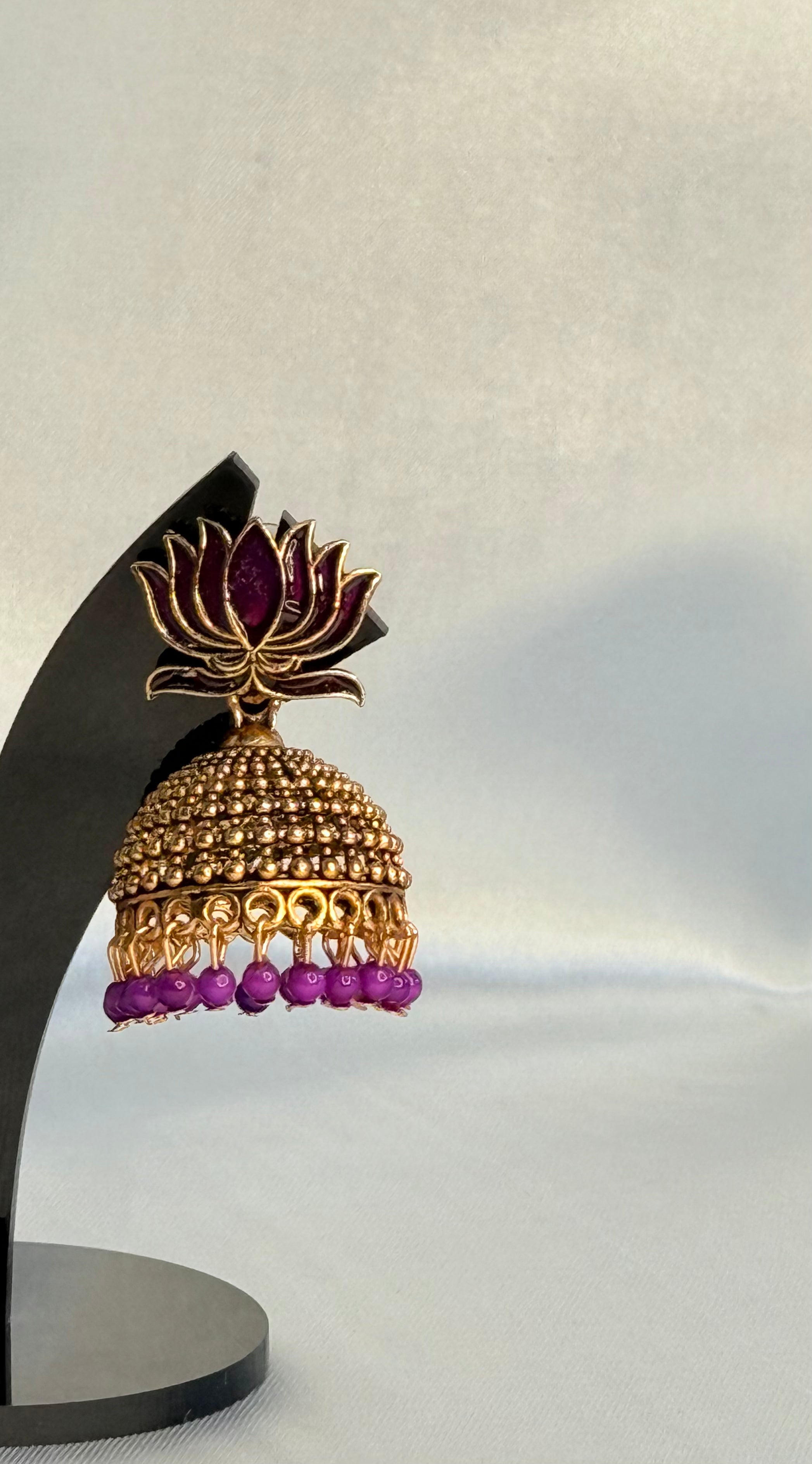 Lotus Jhumkas