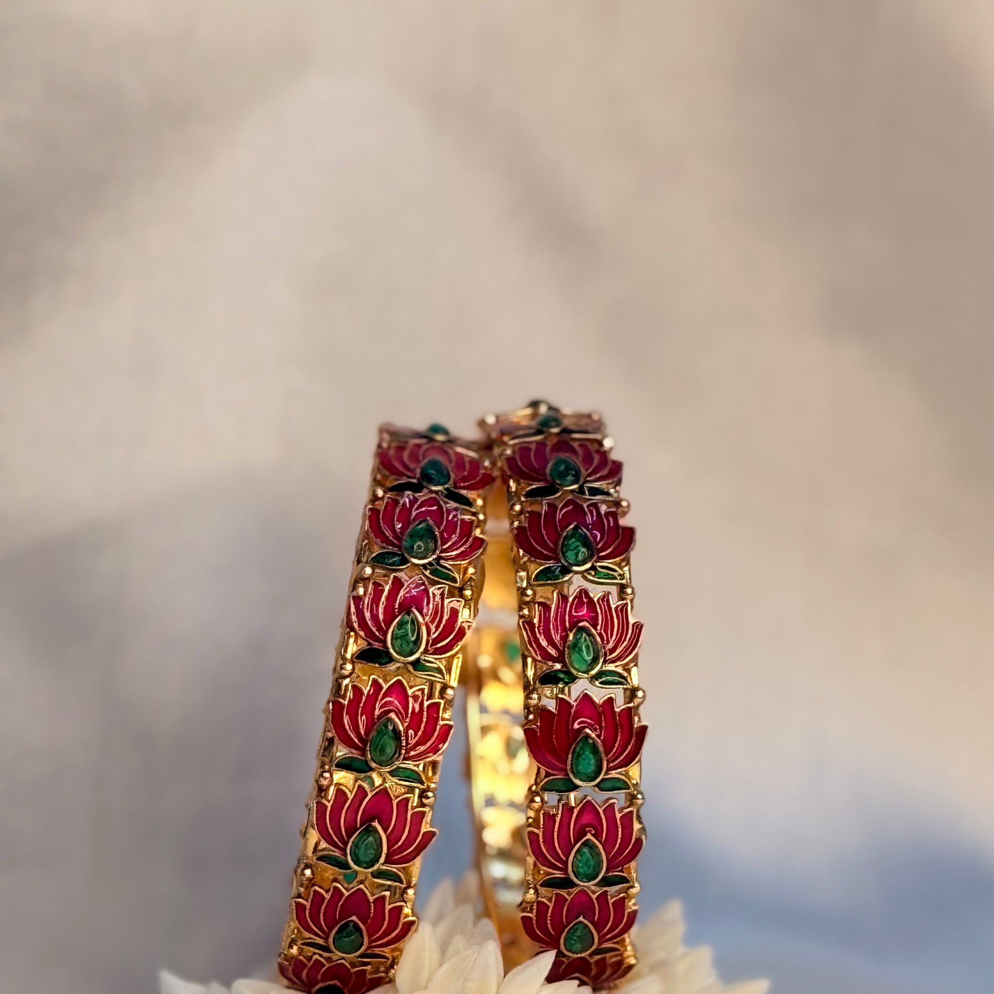 Antique Lotus Bangles - 1 piece