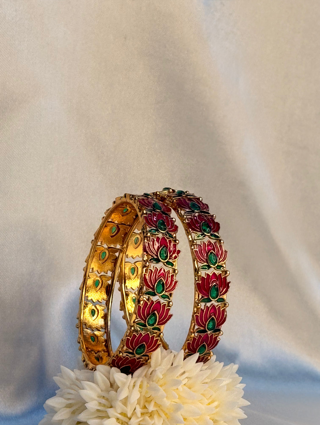 Antique Lotus Bangles - 1 piece
