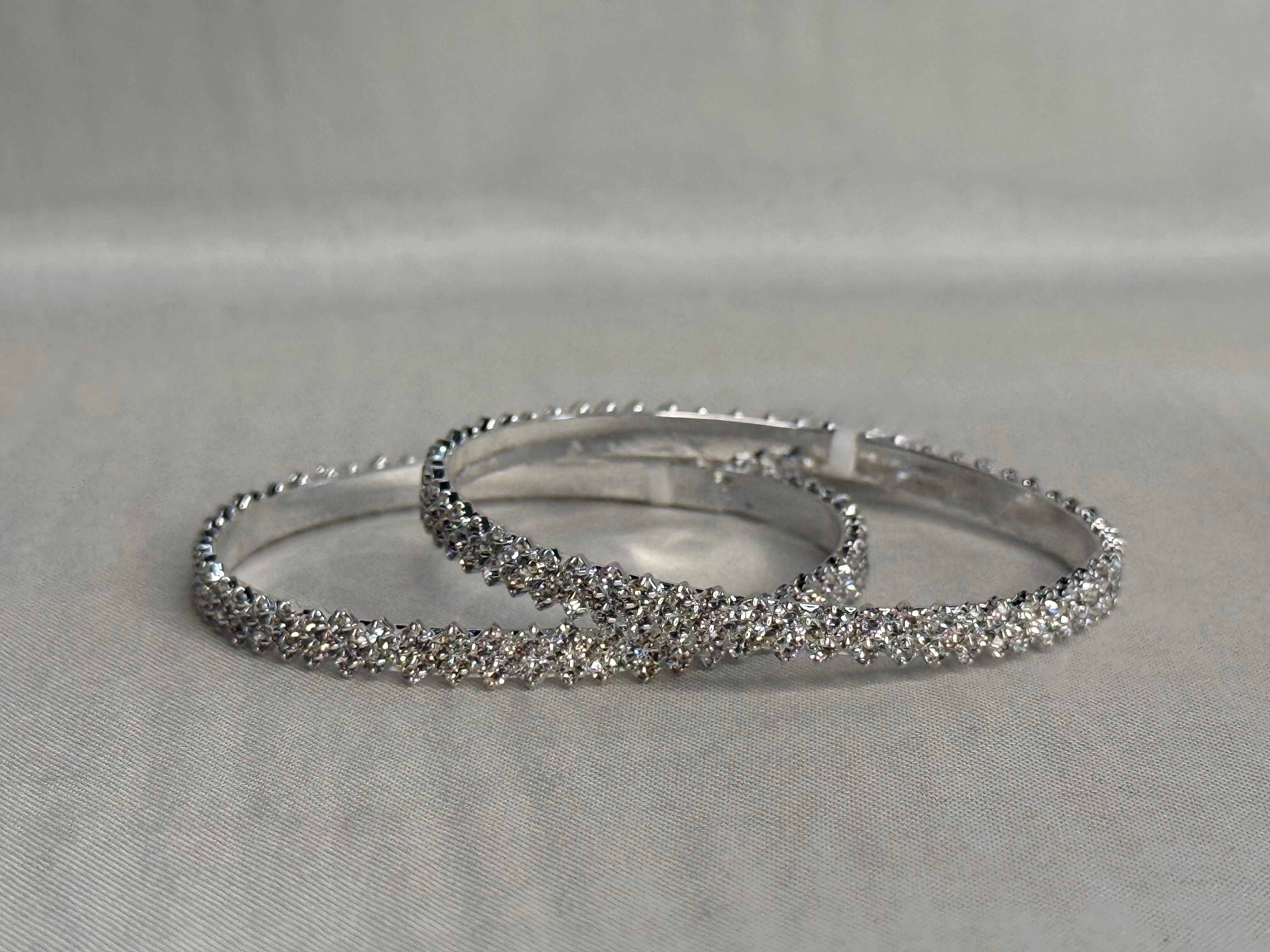 Silver Stone Bangle-1 piece