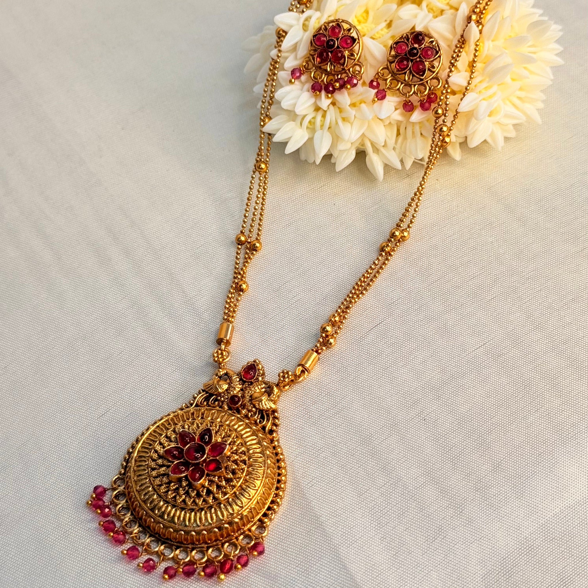 Golden Floral  Long Chain