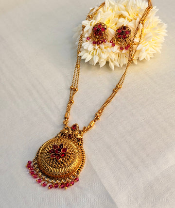 Golden Floral  Long Chain