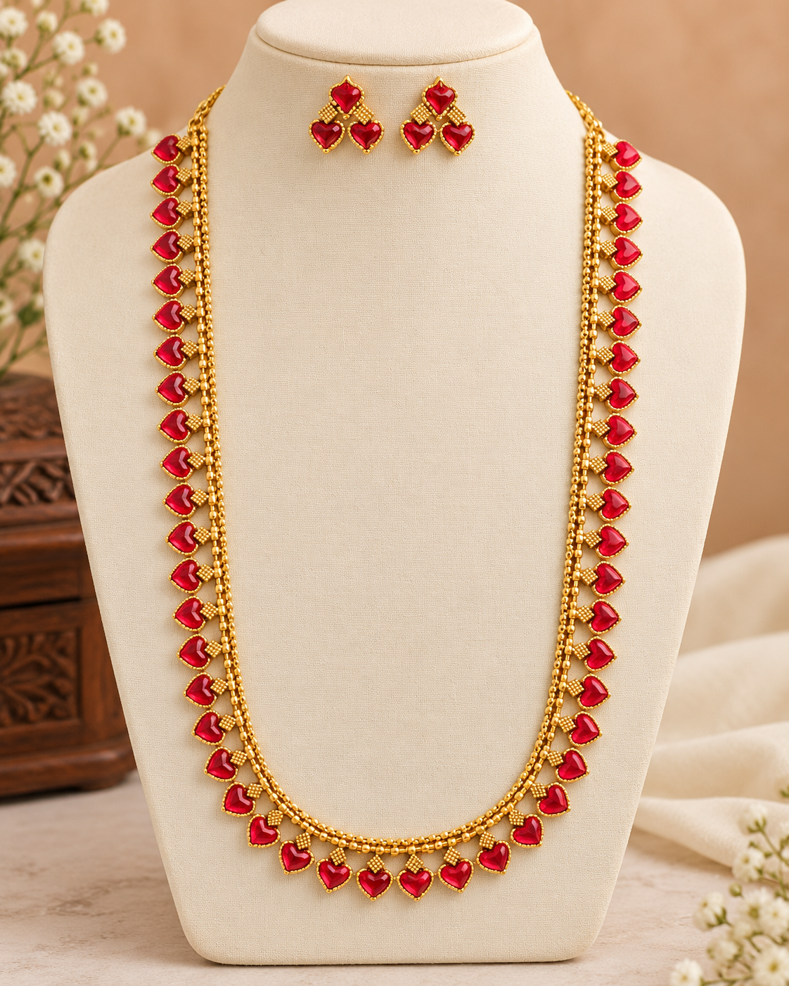 Red Heart Long Chain Set - P1 | L15023