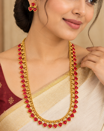 Red Heart Long Chain Set - P1 | L15023