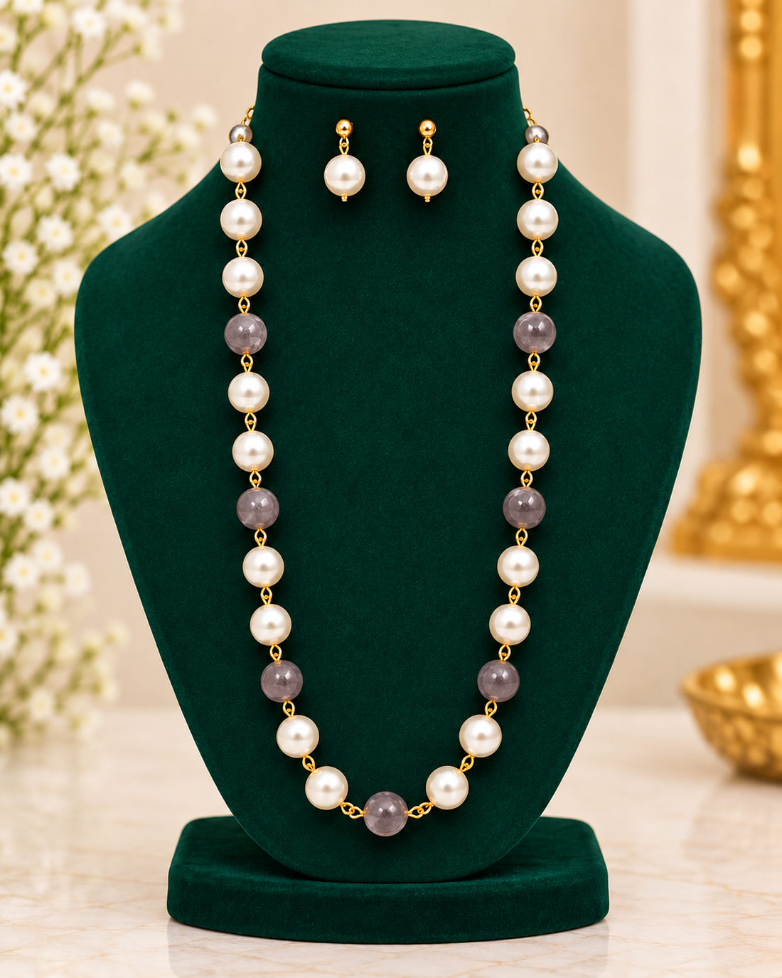 Multi  Pearl Long Necklace Set - P1 | L2108293
