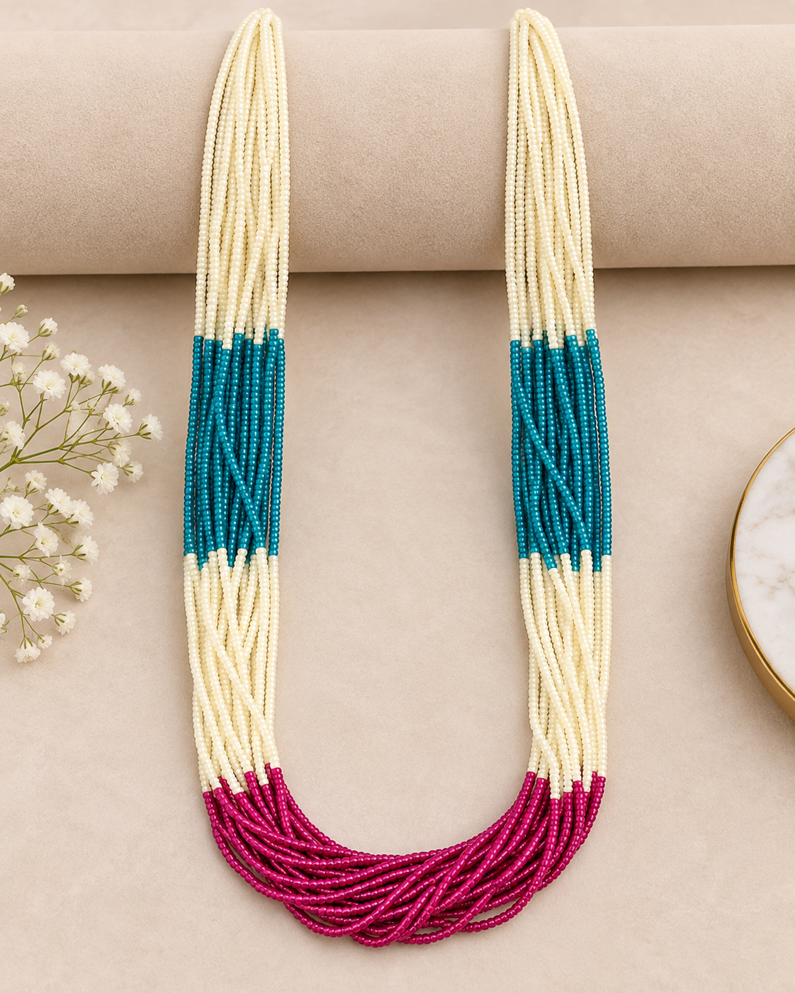 Multicolor Beaded Long Necklace | L2108389