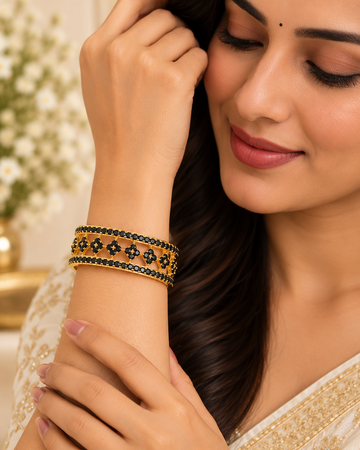 Dark Blue Stone Designer Bangle | L334