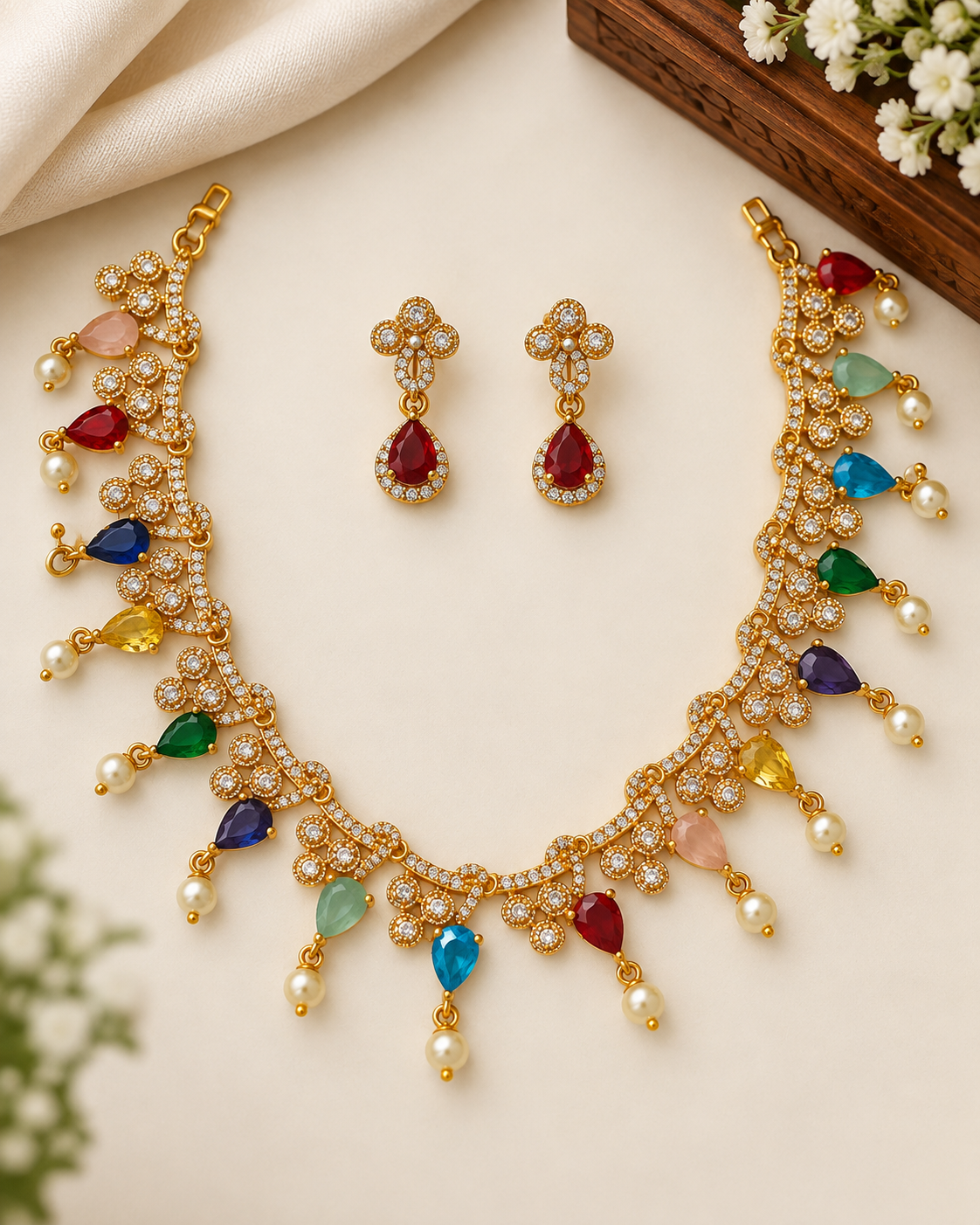 Multicolour Necklace Set | LV1557
