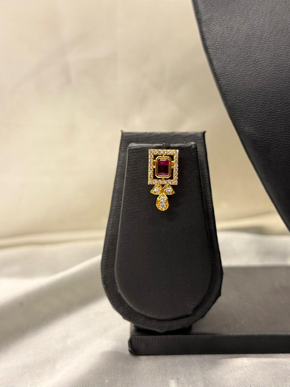 Designer Crystal Ruby Necklace Set  llb -299