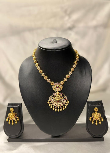 Mehandhi Shade Temple Necklace Set,LLB301