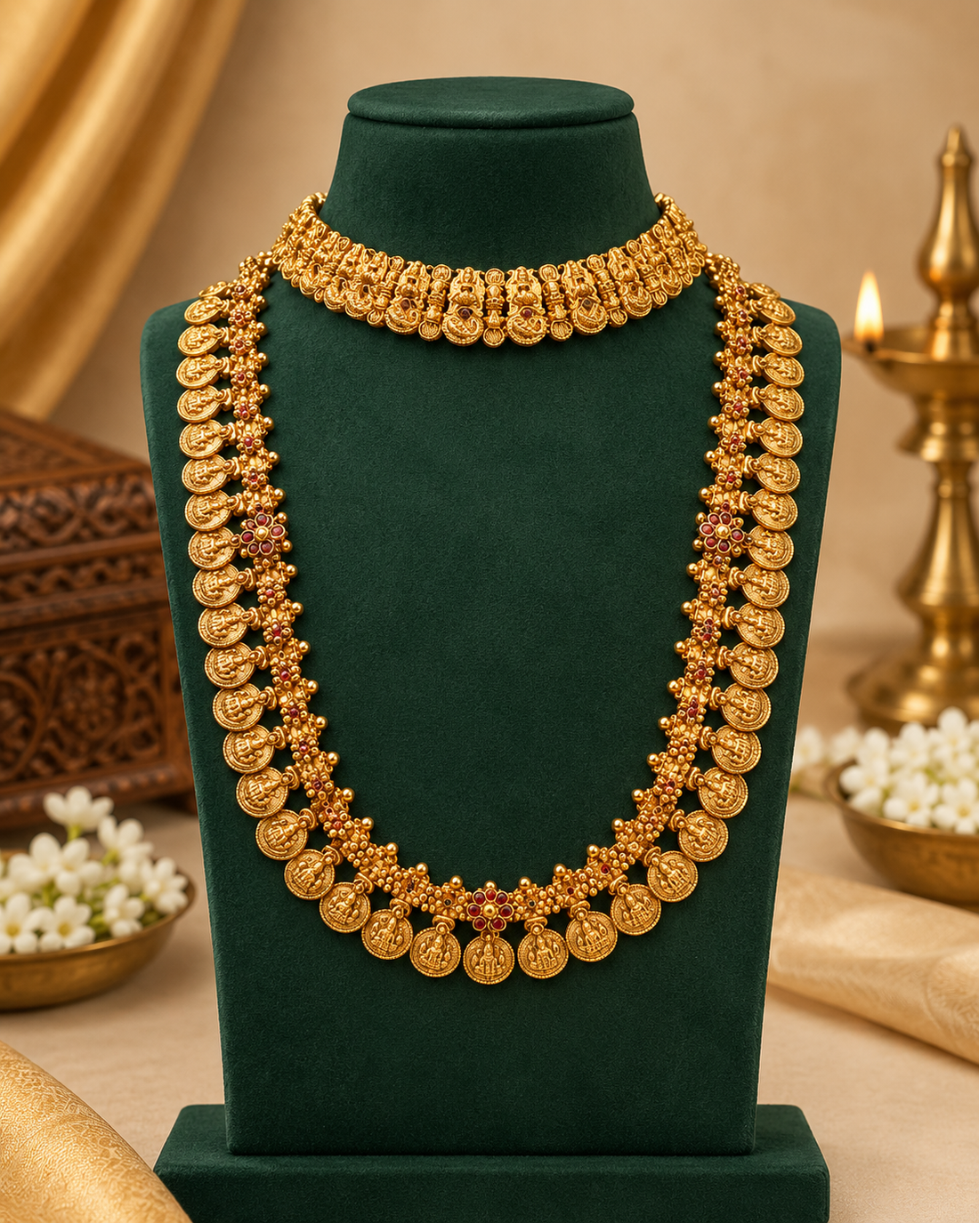 Nakshi Lakshmi Coin Bridal Set – Haram, Choker, Jhumkas & Bangles | P2