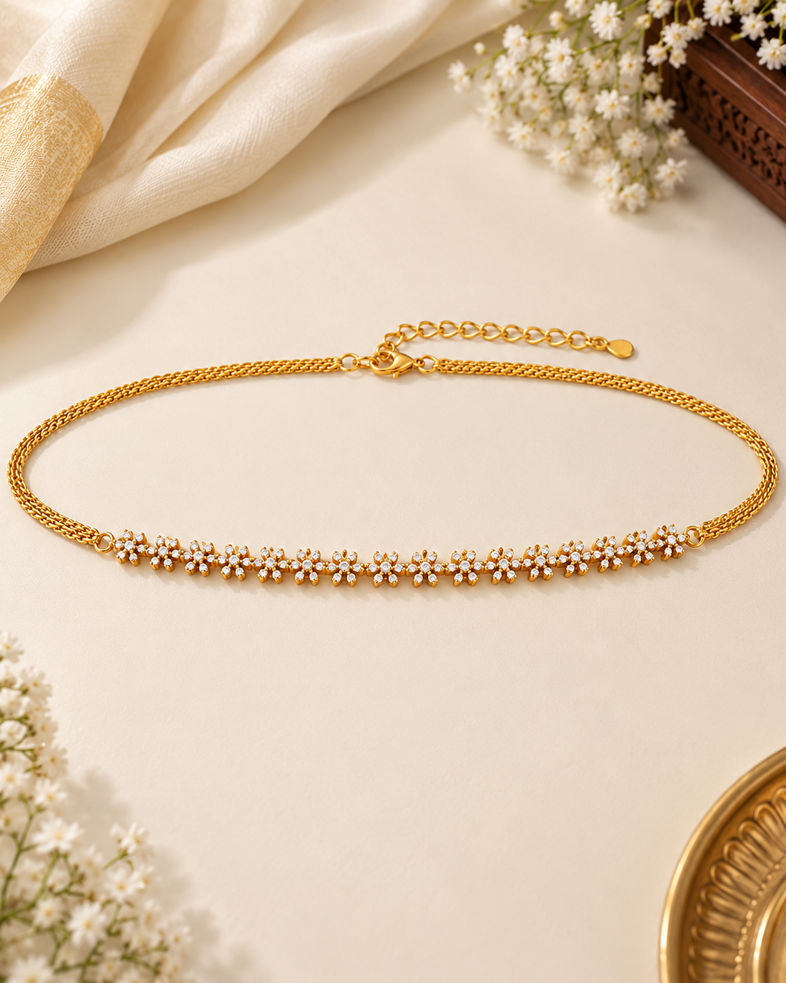 Gold Floral Hip Chain | ONK283