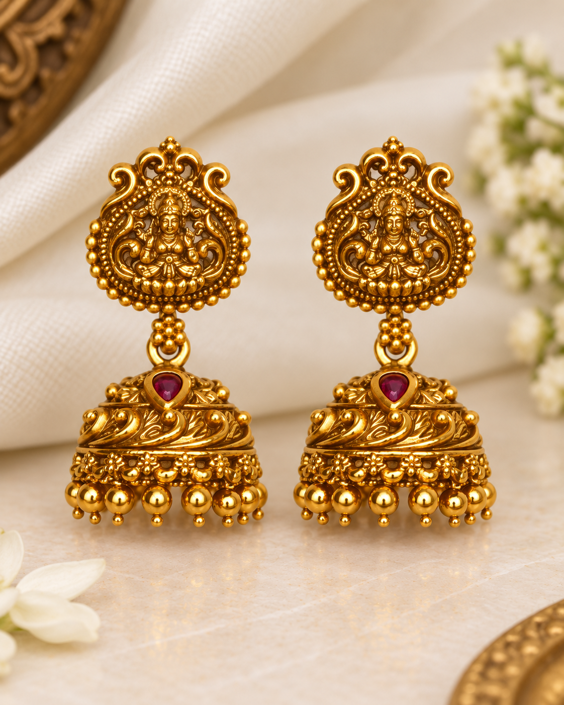 Antique Gold Lakshmi Bridal Jewellery Set  | ONK304