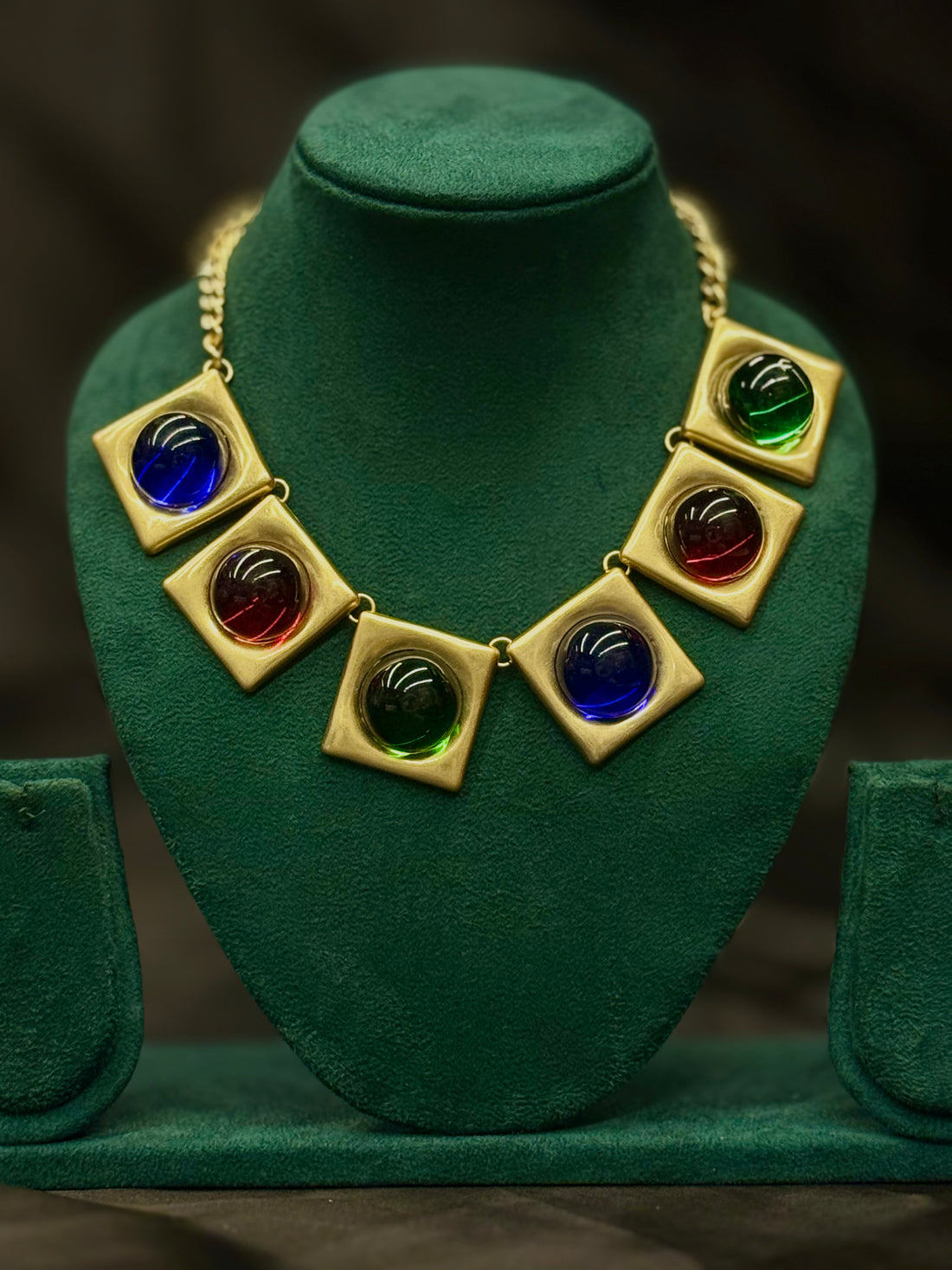 Multicolor Gemstone Statement Necklace | T302511874