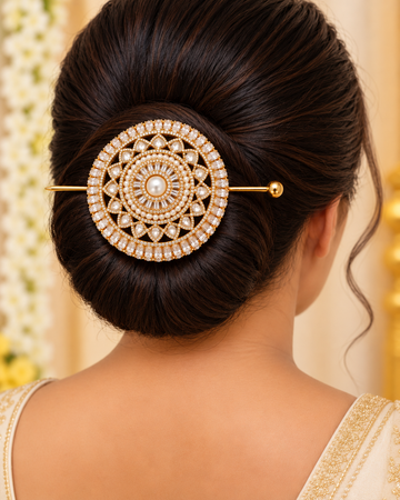 Pearl AD Bridal Hair Bun Accessory - P1 | T302606729
