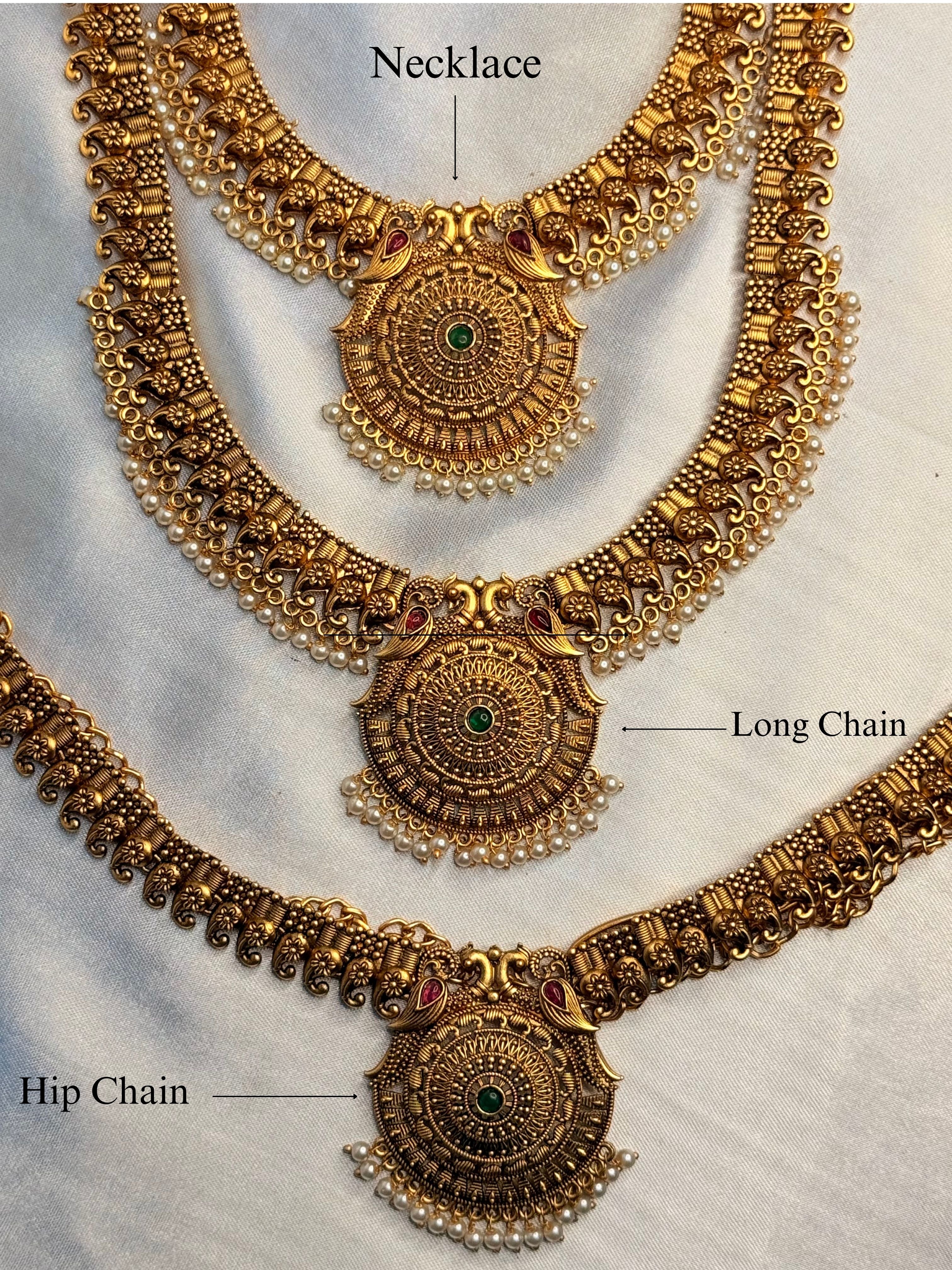 Grand Antique Gold Bridal  Jewellery Set  |  LB92