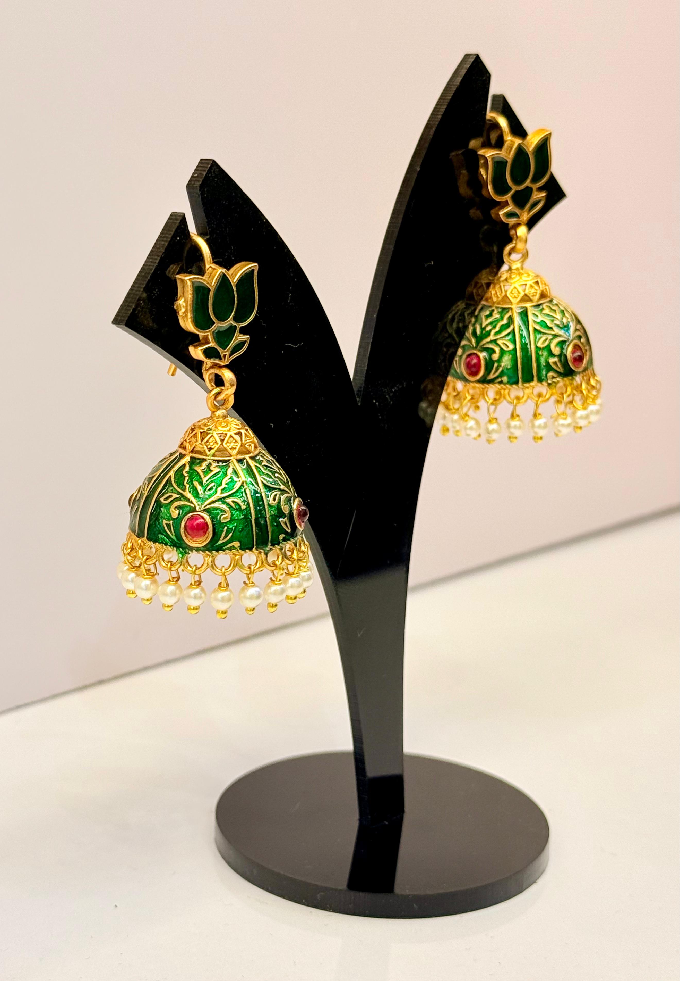 Lotus jhumka Earring