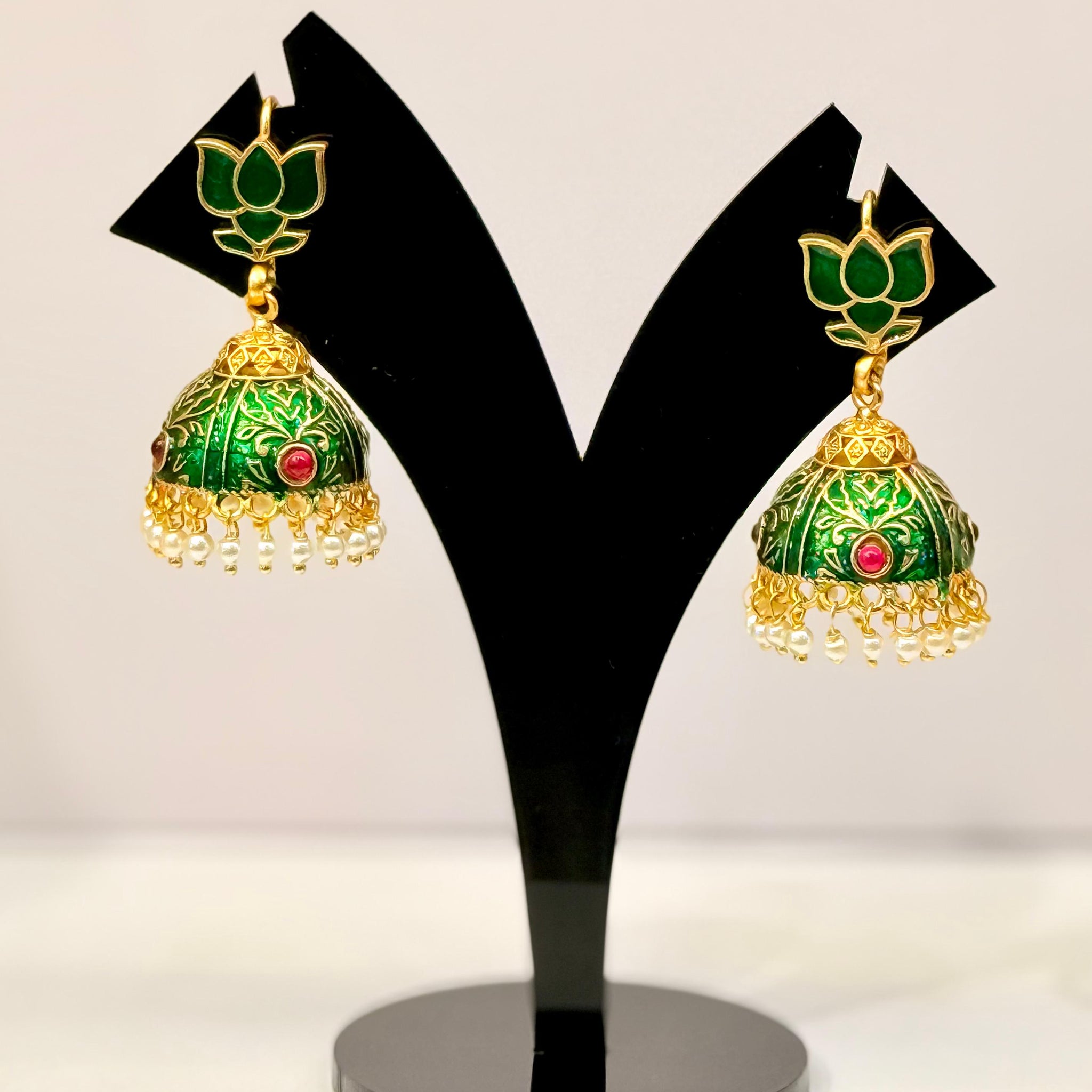 Lotus jhumka Earring