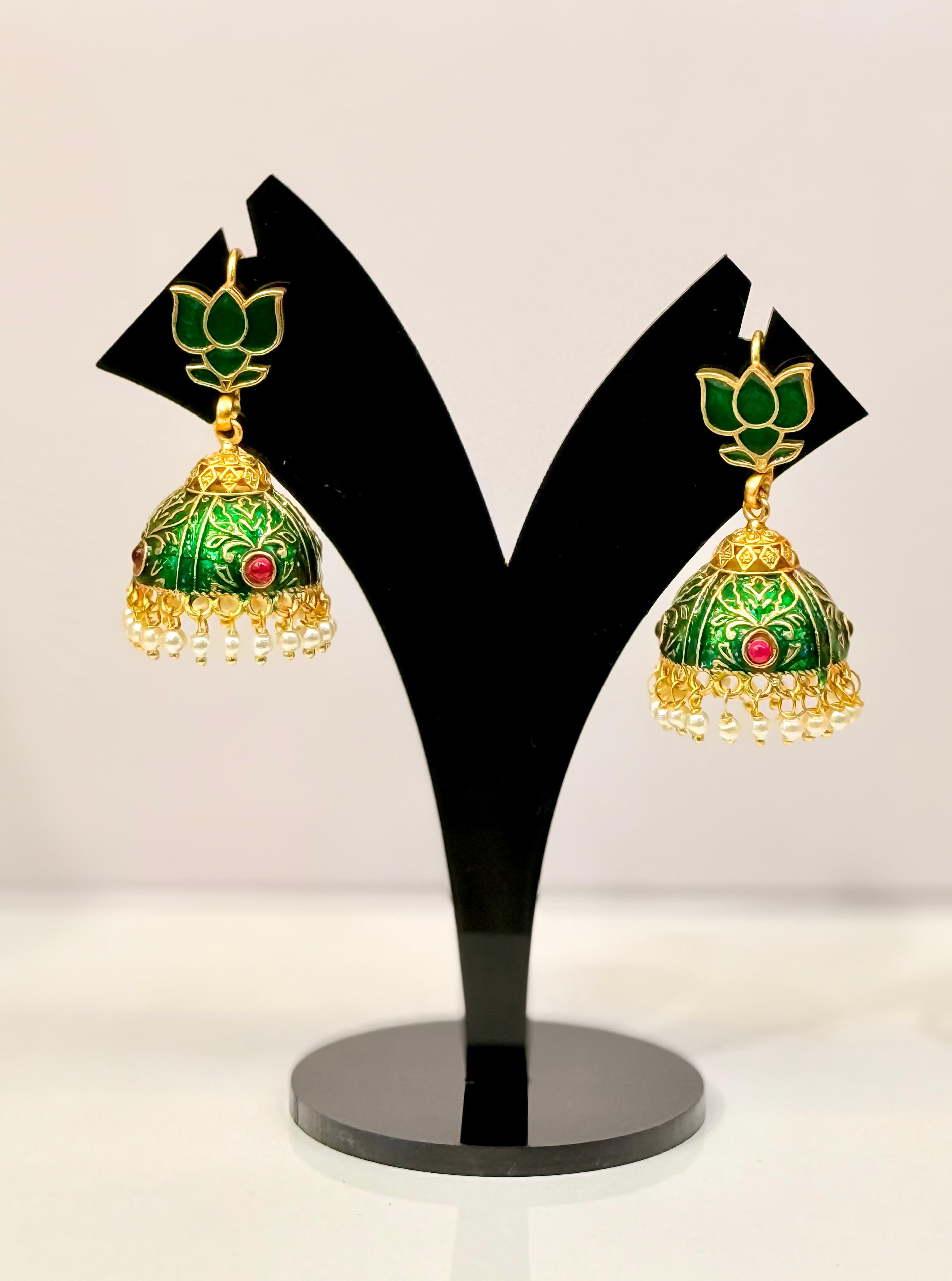Lotus jhumka Earring