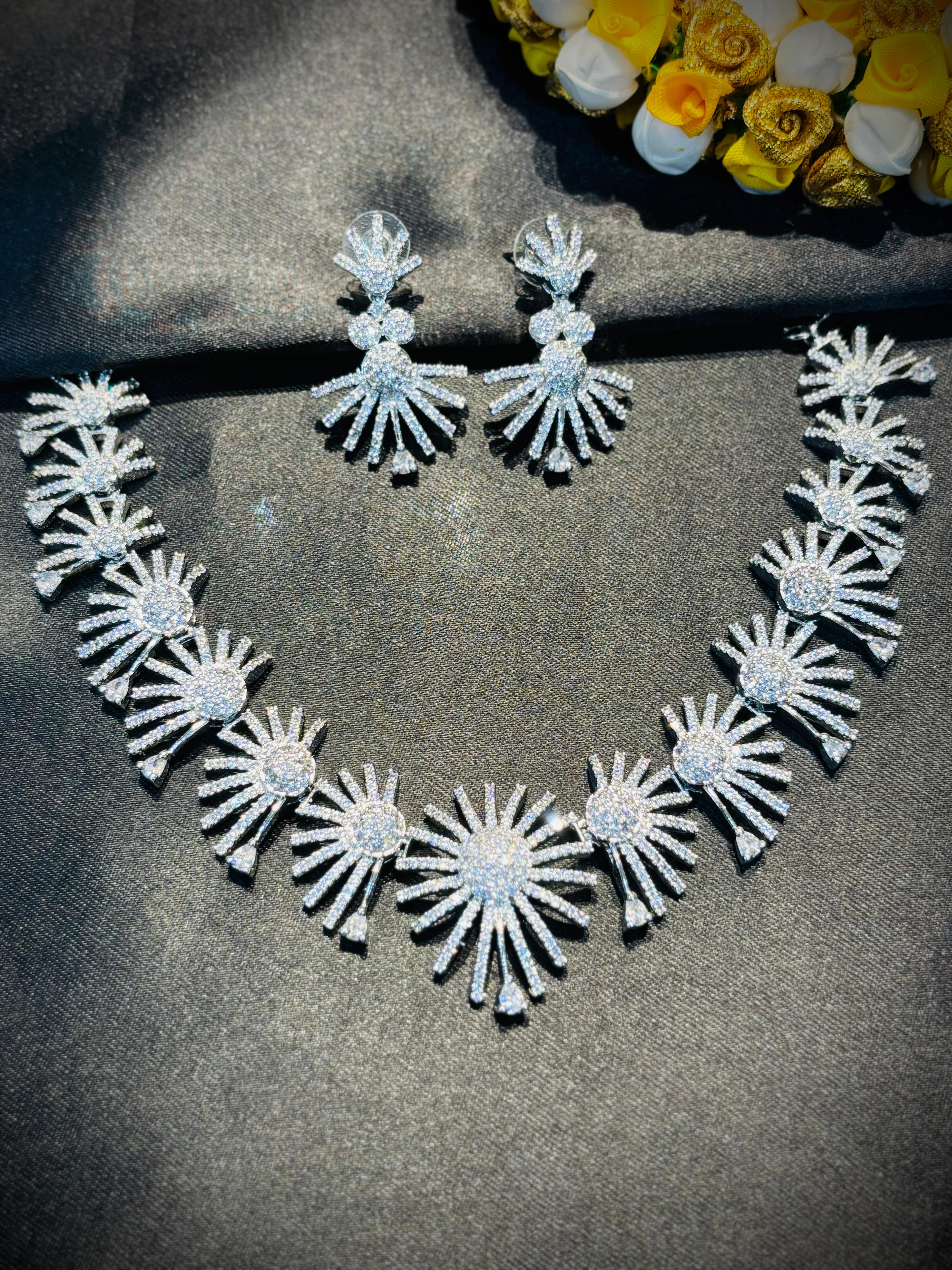 White American Diamond Necklace