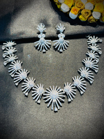 White American Diamond Necklace