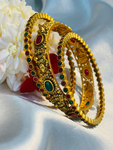 Traditional Bangles with Pearls &  Stones