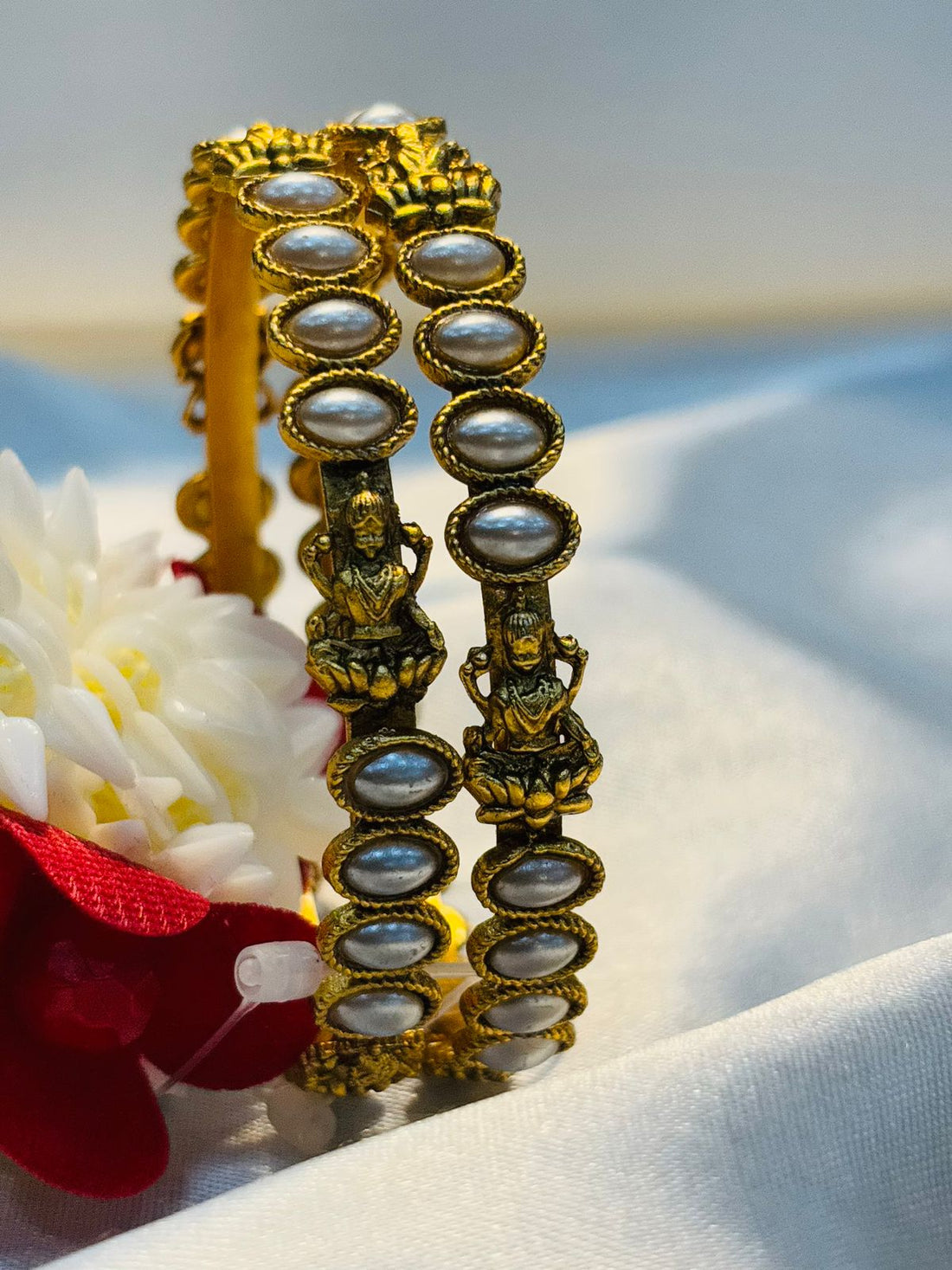 Traditional Bangles with Pearls