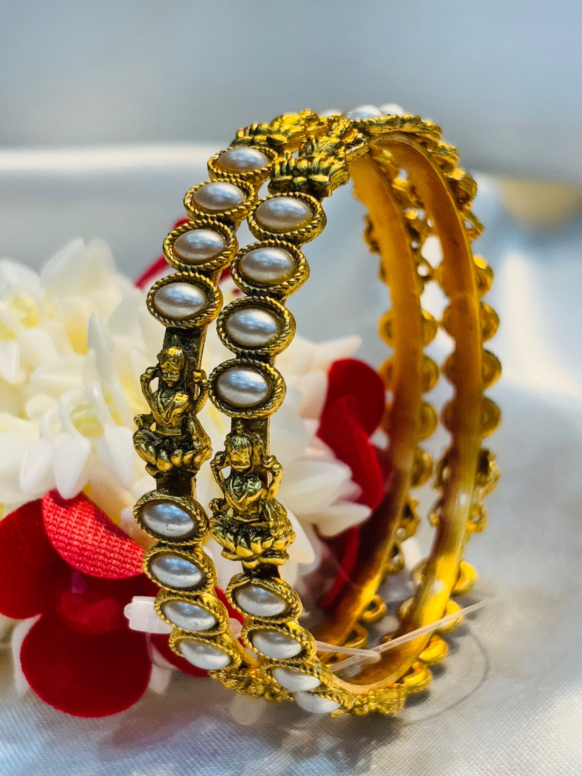 Traditional Bangles with Pearls