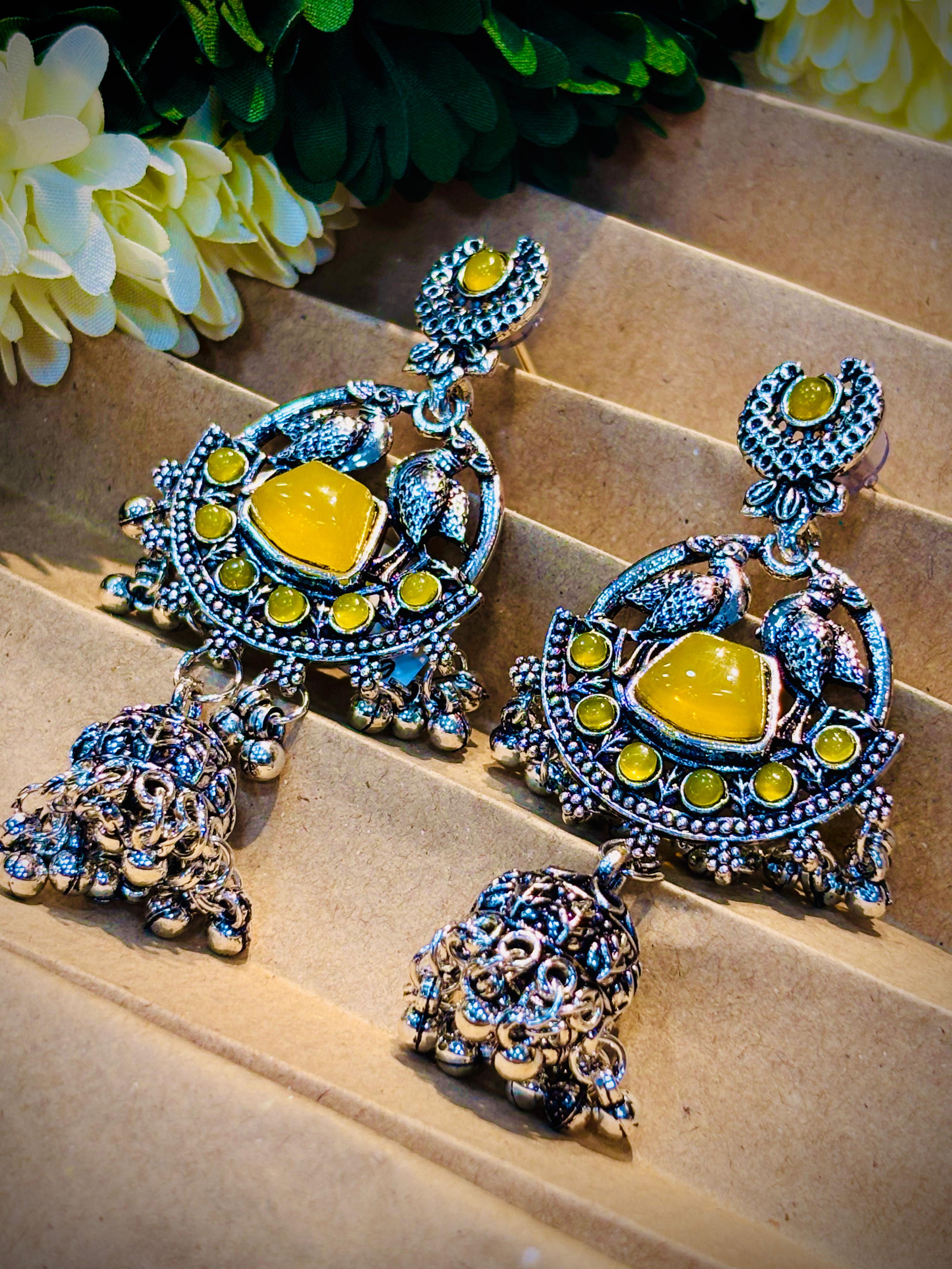 BLACK METAL EARRINGS LLB269